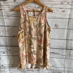 NWT LC Lauren Conrad Flowy Floral Tank size Large